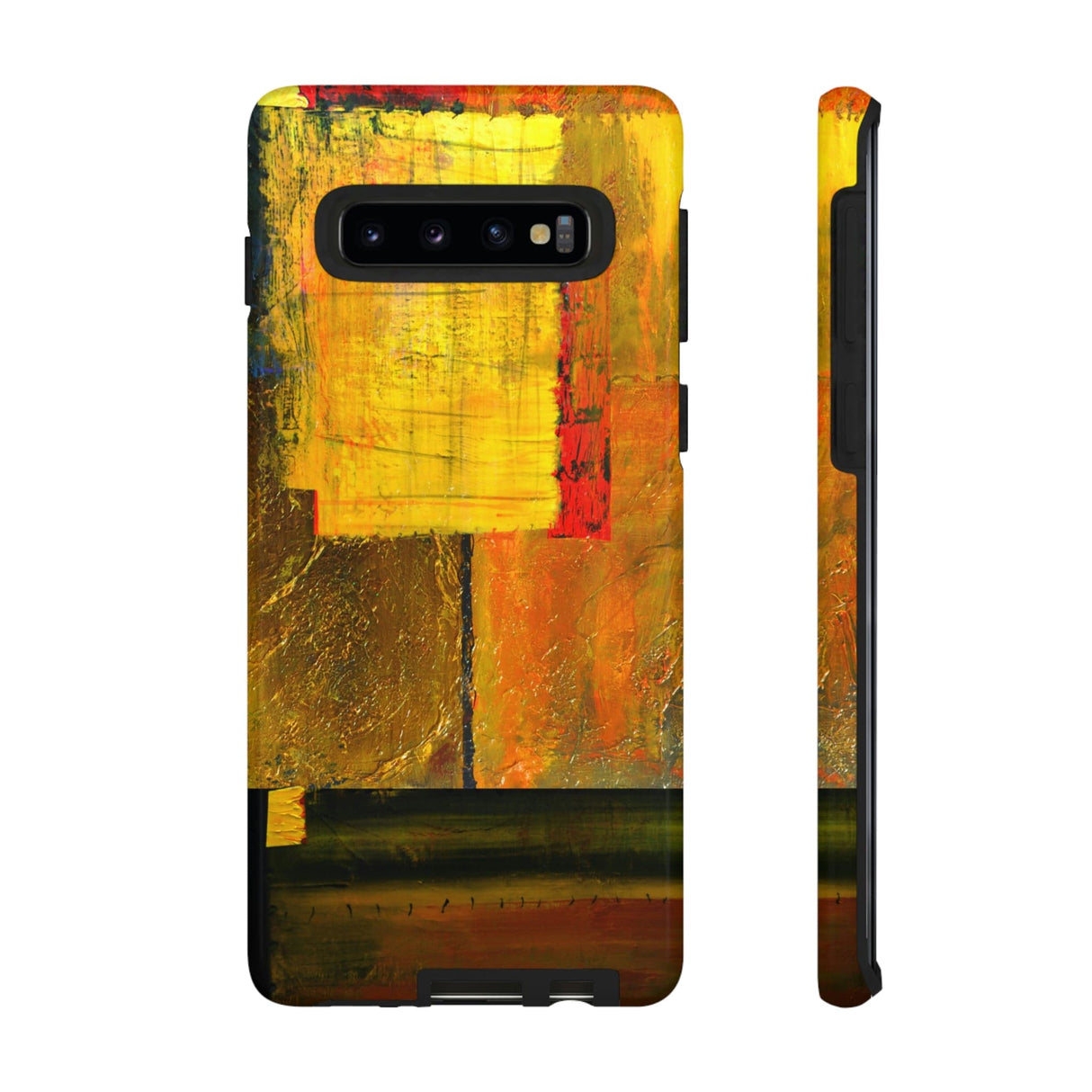 CASEBOB Phone Case Samsung Galaxy S10 / Glossy Yellow Painting Android Case (Protective)