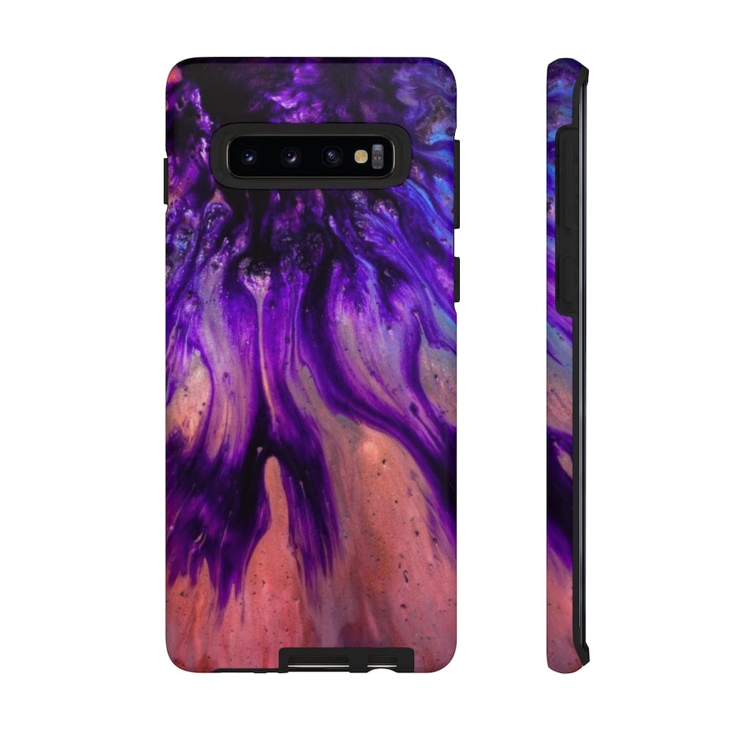 CASEBOB Phone Case Samsung Galaxy S10 / Matte Purple Flow Ink Art Android Case (Protective)