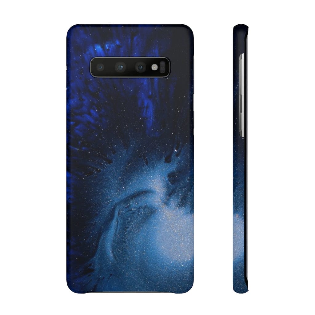 CASEBOB Phone Case Samsung Galaxy S10 / Matte Winter Blue Ink Art  Android Case (Slim)