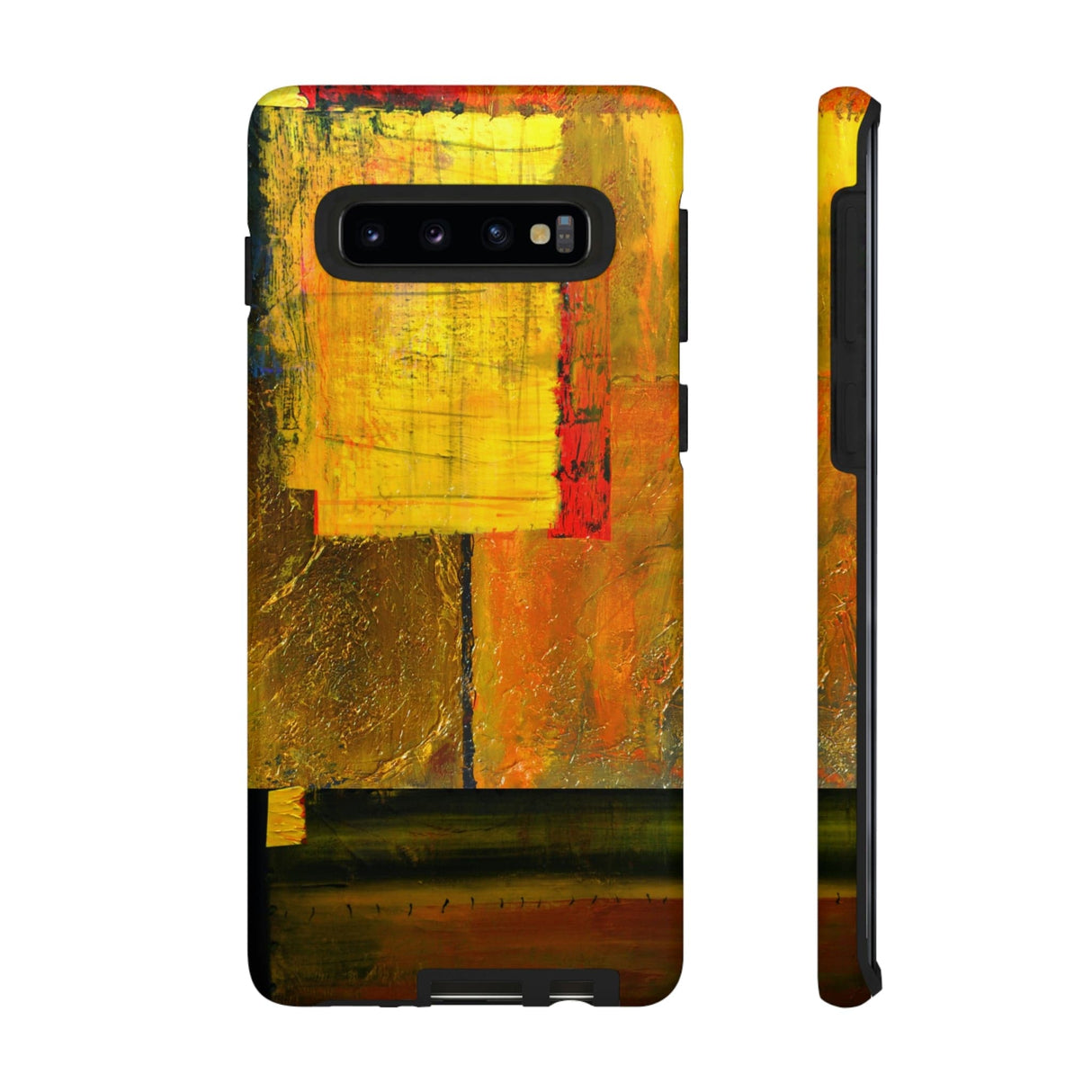 CASEBOB Phone Case Samsung Galaxy S10 / Matte Yellow Painting Android Case (Protective)