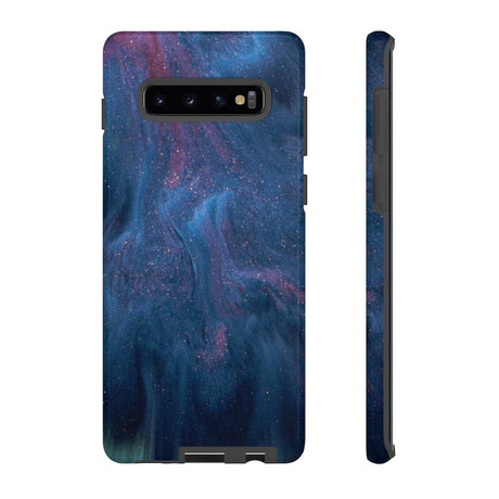 CASEBOB Phone Case Samsung Galaxy S10 Plus / Glossy Midnight Flow Ink Art Android Case (Protective)