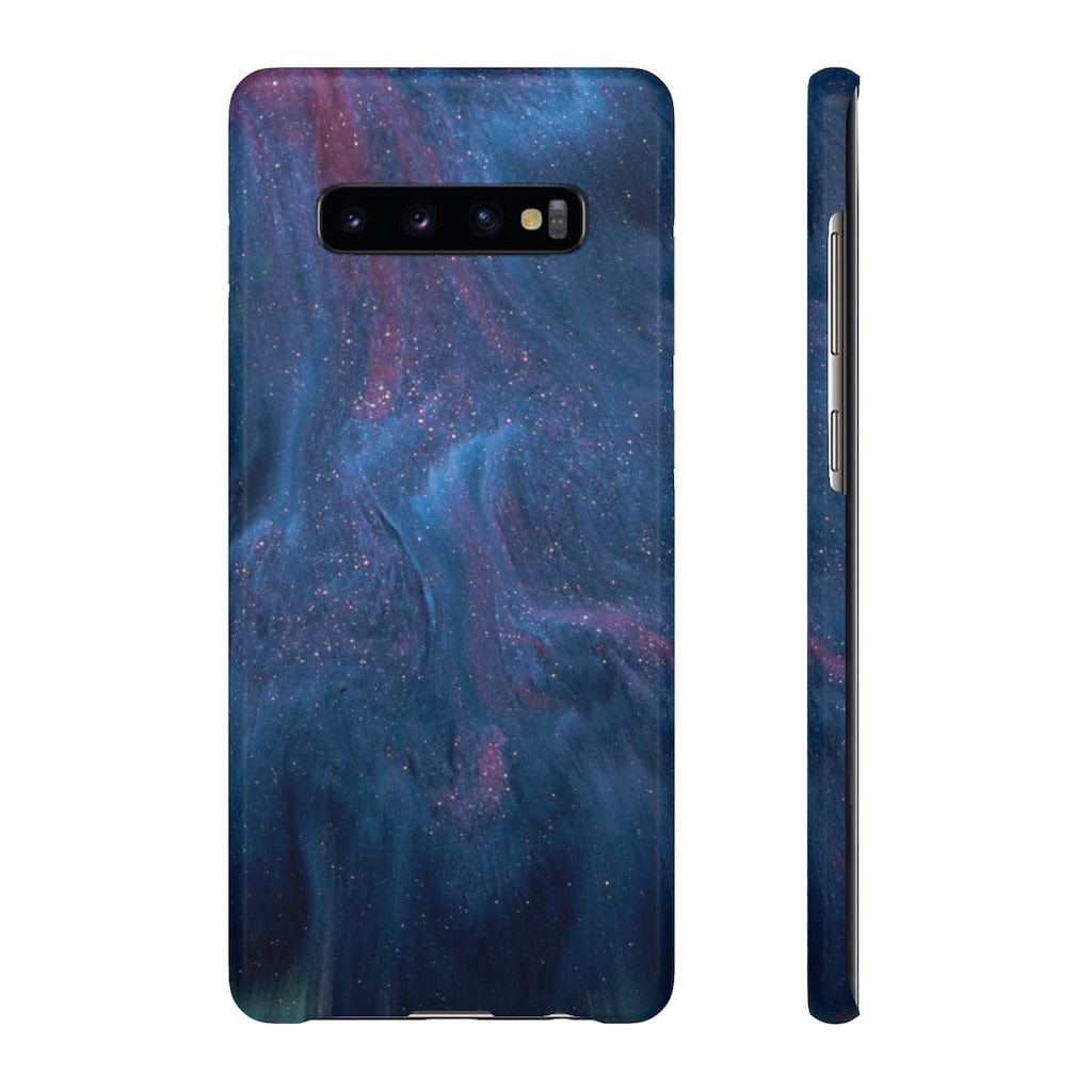 CASEBOB Phone Case Samsung Galaxy S10 Plus / Glossy Midnight Flow Ink Art Android Case (Slim)