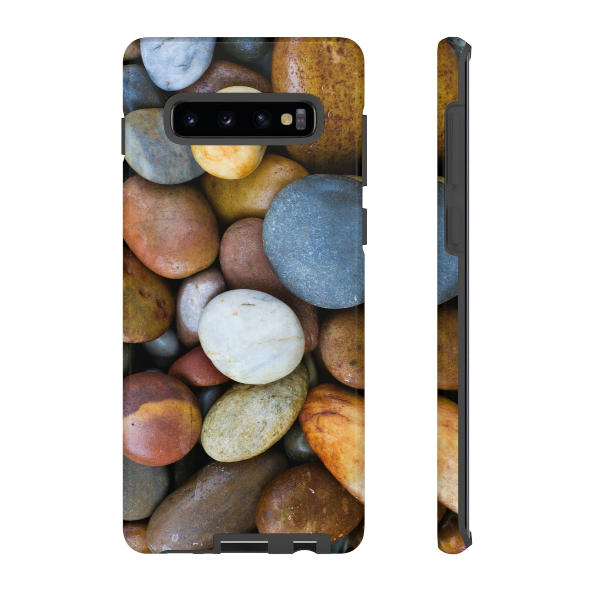 CASEBOB Phone Case Samsung Galaxy S10 Plus / Glossy Tumbled Stones Android Case (Protective)