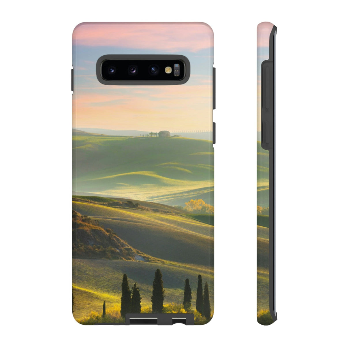 CASEBOB Phone Case Samsung Galaxy S10 Plus / Glossy Tuscany Sundown Android Case (Protective)