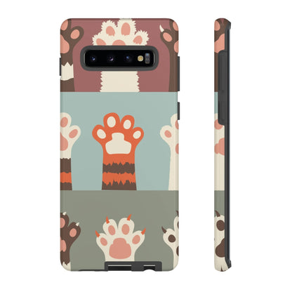 CASEBOB Phone Case Samsung Galaxy S10 Plus / Glossy Vintage Cat Paw Android Case (Protective)