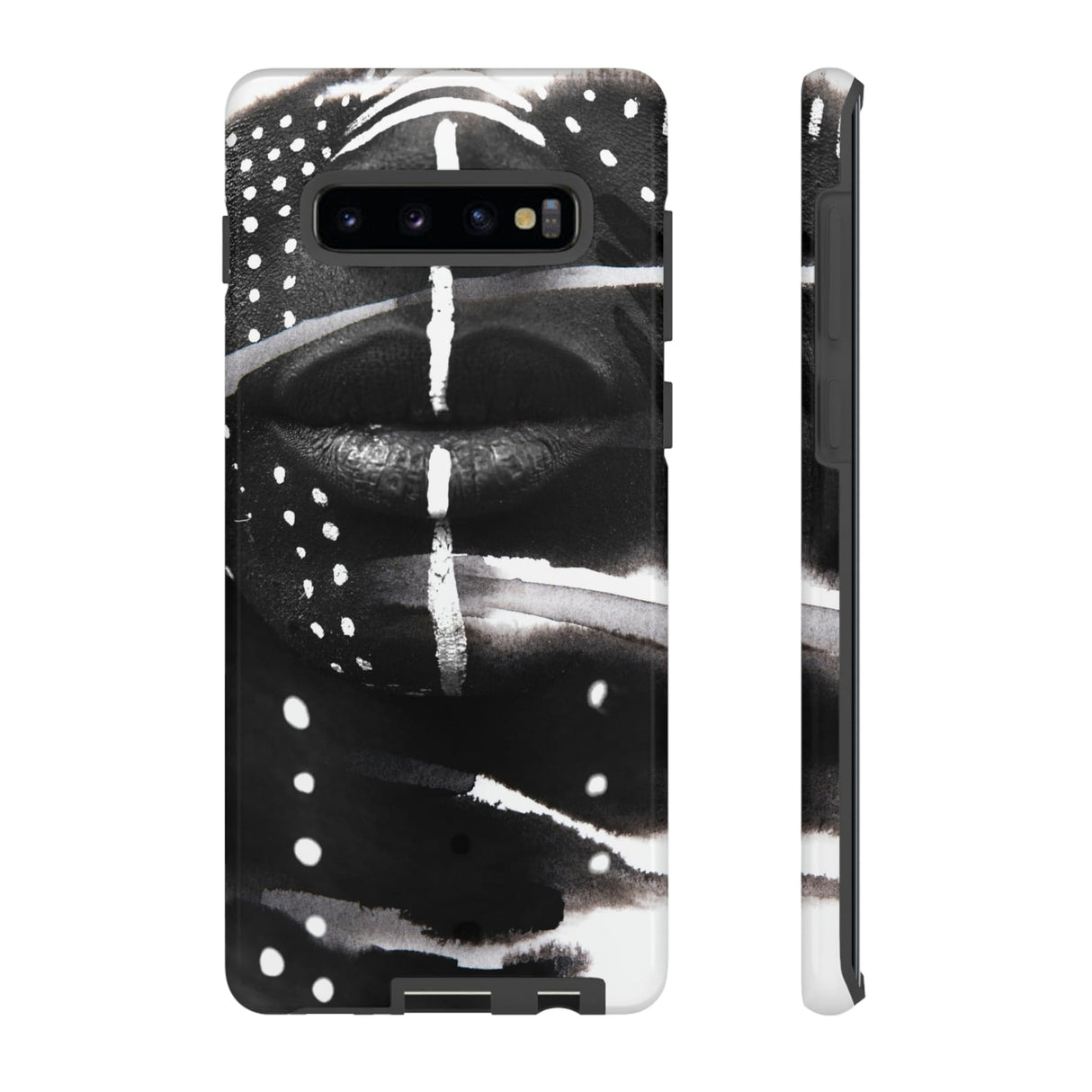 CASEBOB Phone Case Samsung Galaxy S10 Plus / Glossy War Face Paint Android Case (Protective)