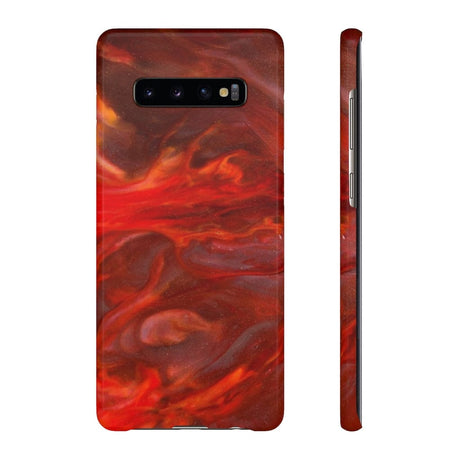 CASEBOB Phone Case Samsung Galaxy S10 Plus / Glossy Warm Flames Ink Art Android Case (Slim)