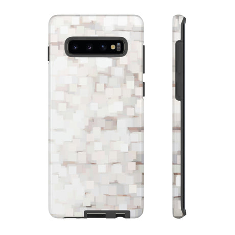 CASEBOB Phone Case Samsung Galaxy S10 Plus / Glossy White Abstract Background Android Case (Protective)