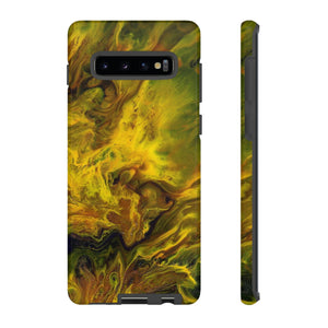 CASEBOB Phone Case Samsung Galaxy S10 Plus / Glossy Yellow Ink Art Android Case (Protective)