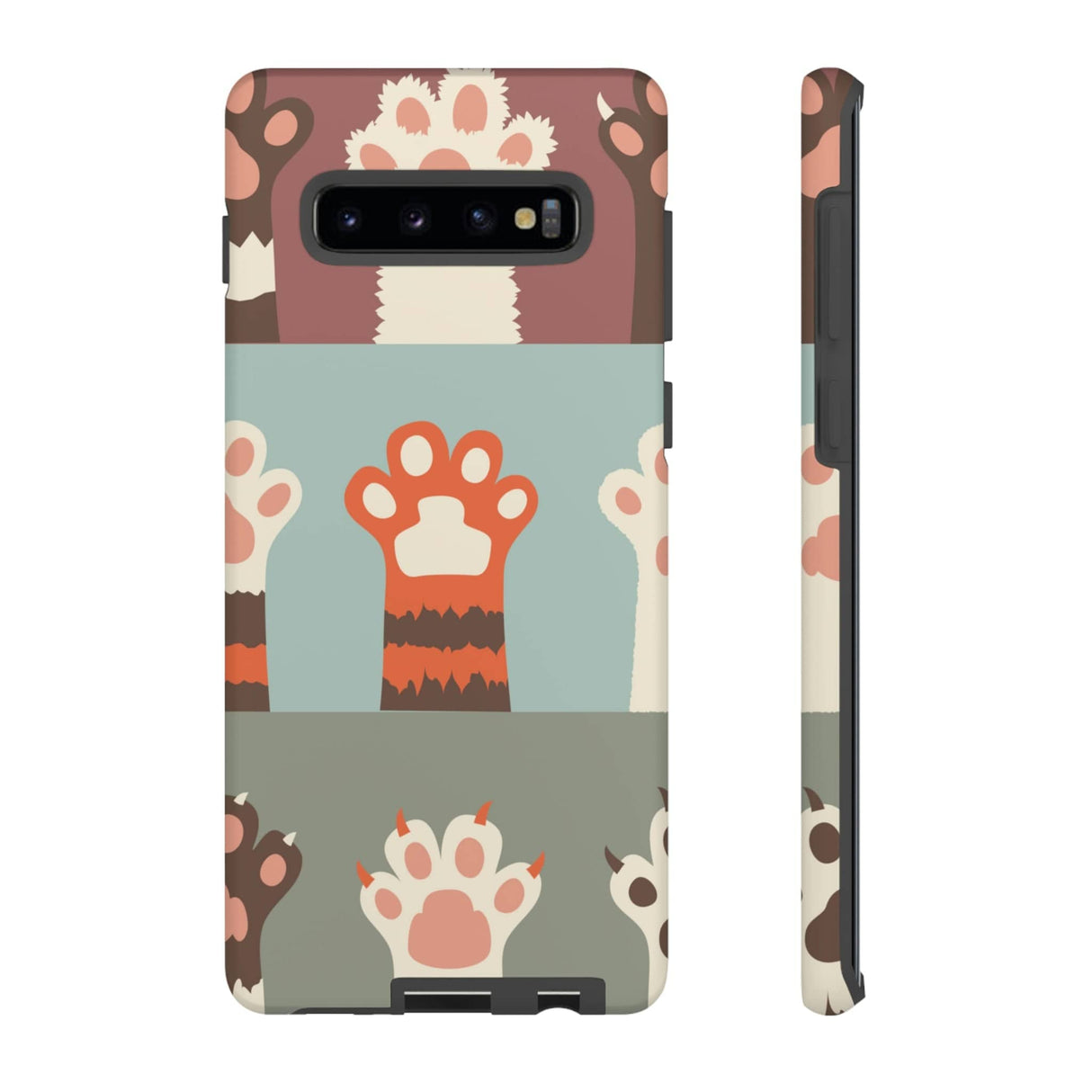 CASEBOB Phone Case Samsung Galaxy S10 Plus / Matte Vintage Cat Paw Android Case (Protective)