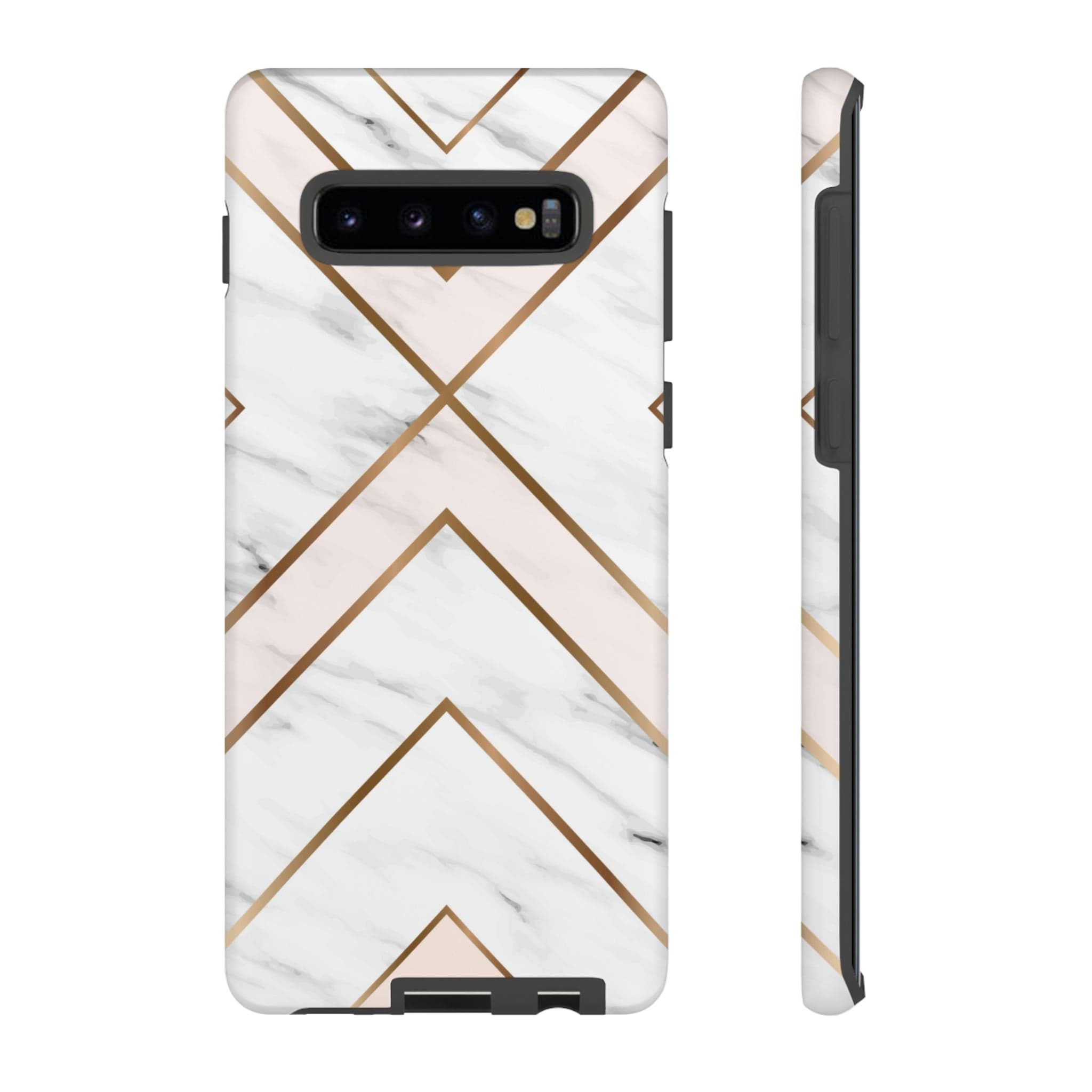 CASEBOB Phone Case Samsung Galaxy S10 Plus / Matte White Marble Android Case (Protective)