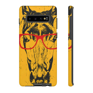 CASEBOB Phone Case Samsung Galaxy S10 Plus / Matte Yellow Horse Glasses Android Case (Protective)