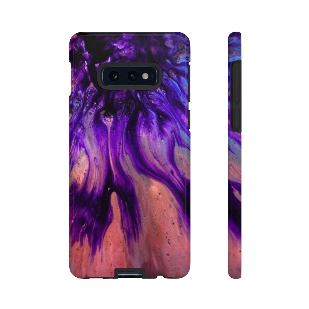 CASEBOB Phone Case Samsung Galaxy S10E / Glossy Purple Flow Ink Art Android Case (Protective)