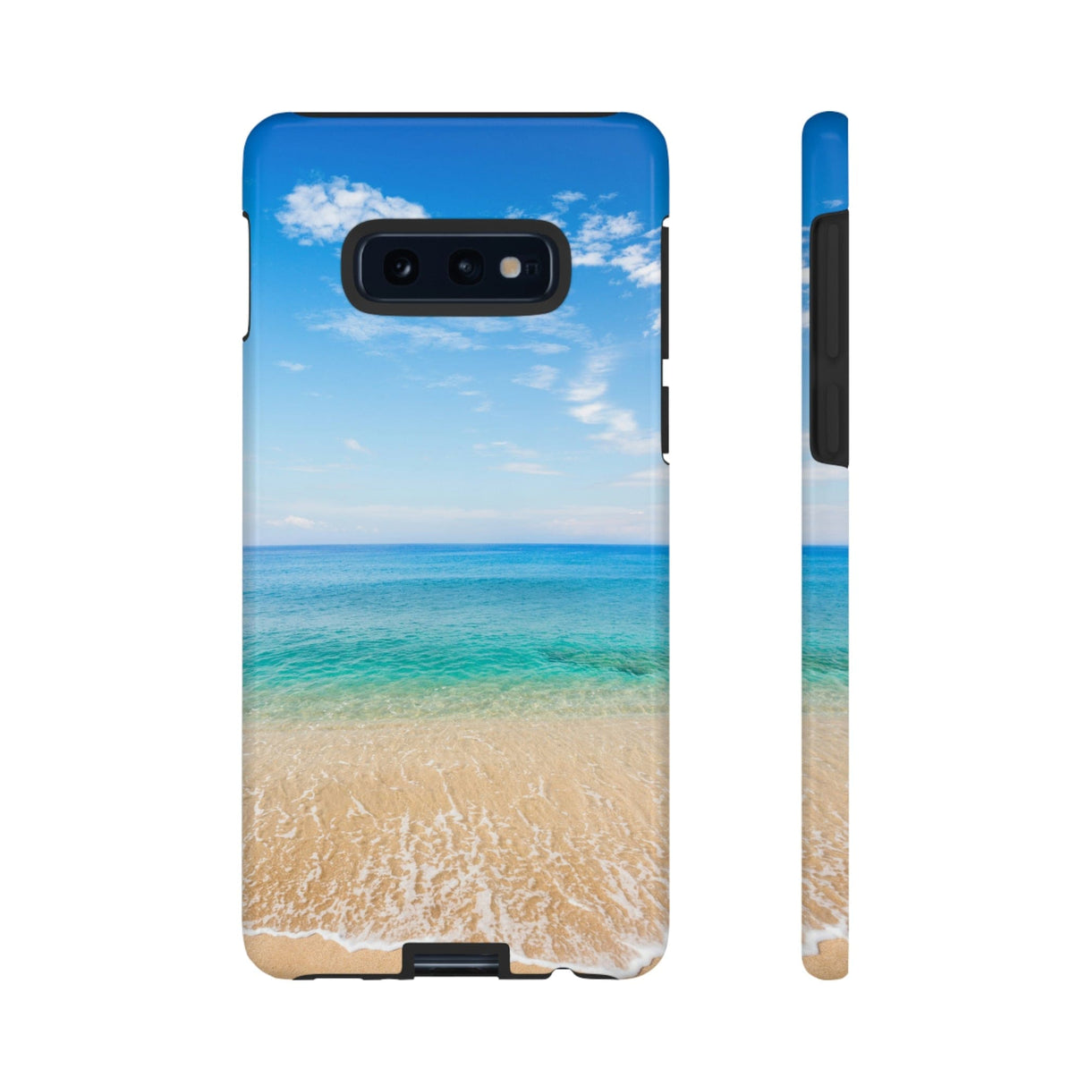 CASEBOB Phone Case Samsung Galaxy S10E / Glossy Tropical Beach Android Case (Protective)