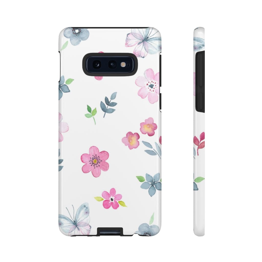 CASEBOB Phone Case Samsung Galaxy S10E / Glossy Vintage flowers and butterflies Samsung Case (Protective)