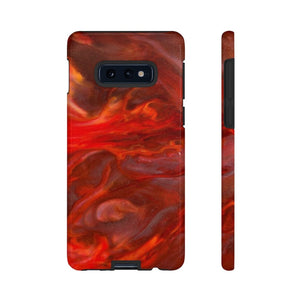 CASEBOB Phone Case Samsung Galaxy S10E / Glossy Warm Flames Ink Art Android Case (Protective)