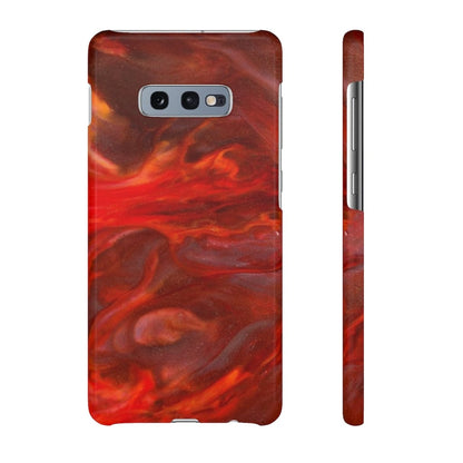 CASEBOB Phone Case Samsung Galaxy S10E / Glossy Warm Flames Ink Art Android Case (Slim)