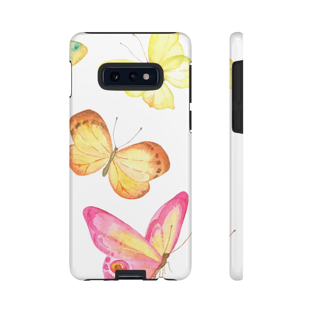 CASEBOB Phone Case Samsung Galaxy S10E / Glossy Watercolor Butterflyes Samsung Case (Protective)