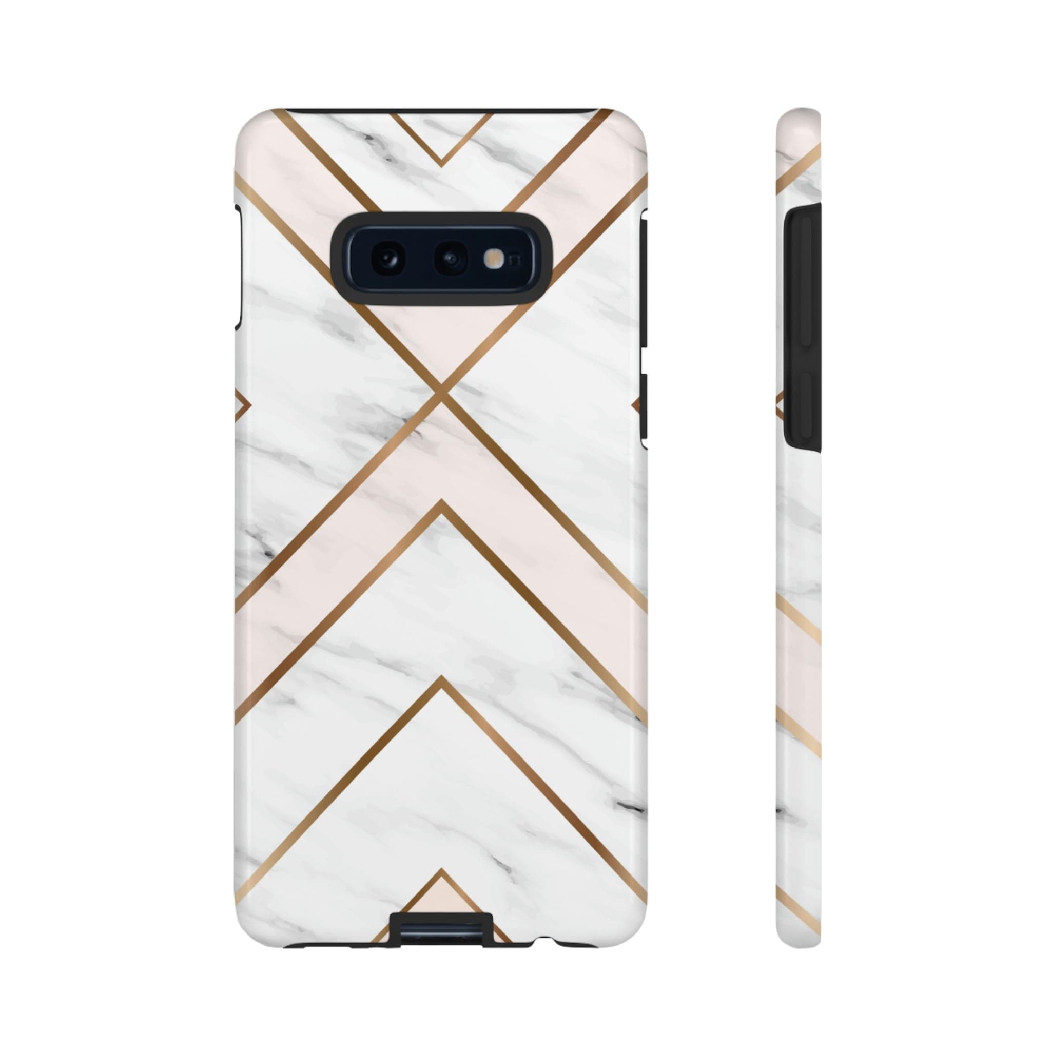 CASEBOB Phone Case Samsung Galaxy S10E / Glossy White Marble Android Case (Protective)