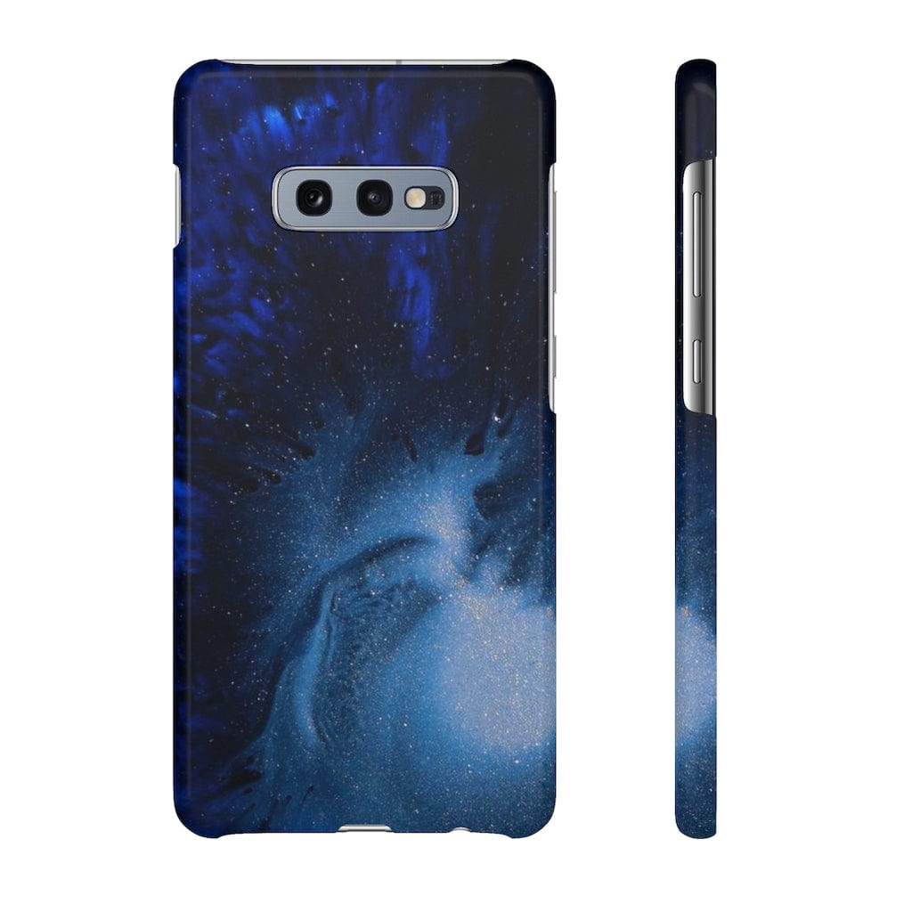 CASEBOB Phone Case Samsung Galaxy S10E / Glossy Winter Blue Ink Art  Android Case (Slim)