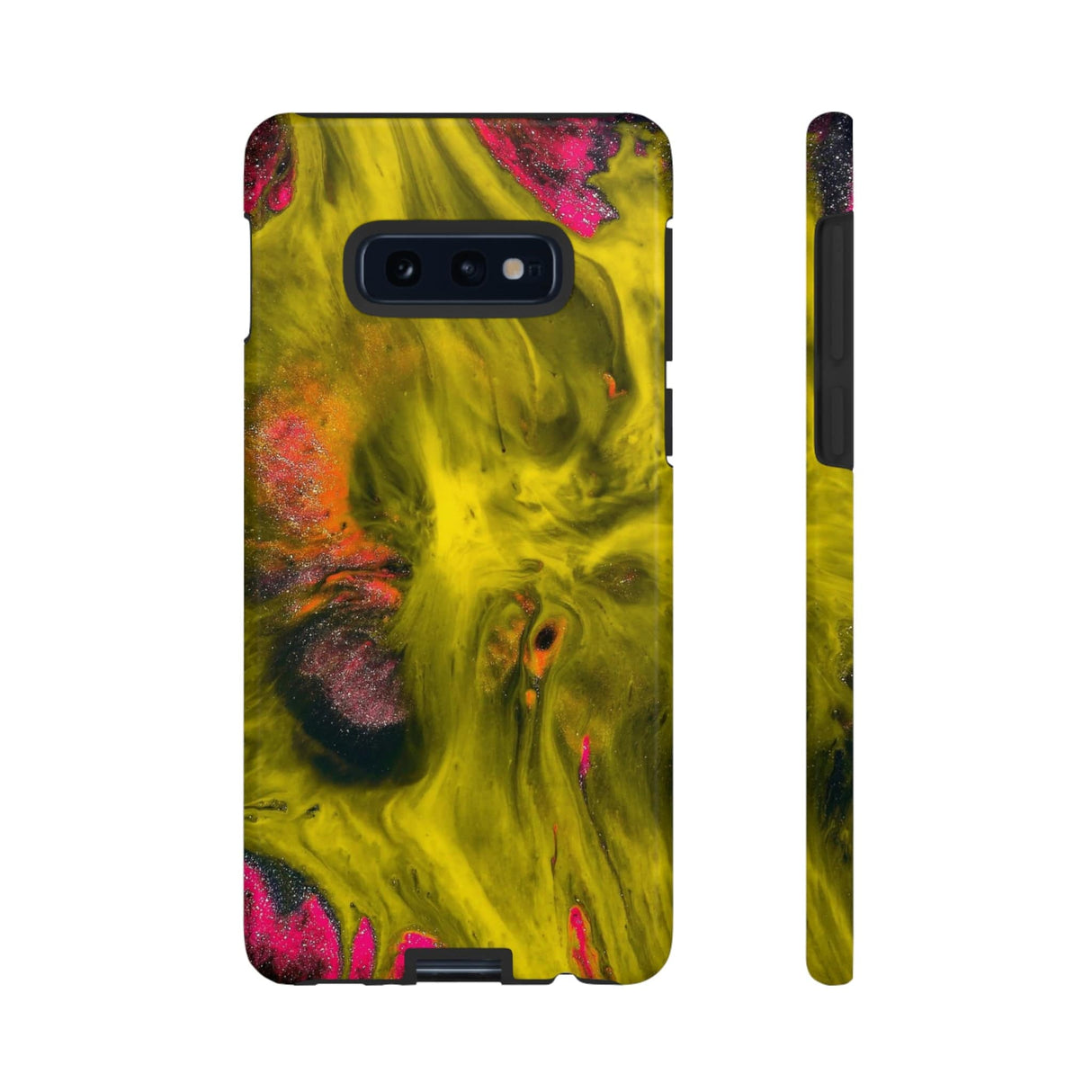 CASEBOB Phone Case Samsung Galaxy S10E / Glossy Yellow Ink Art Android Case (Protective)