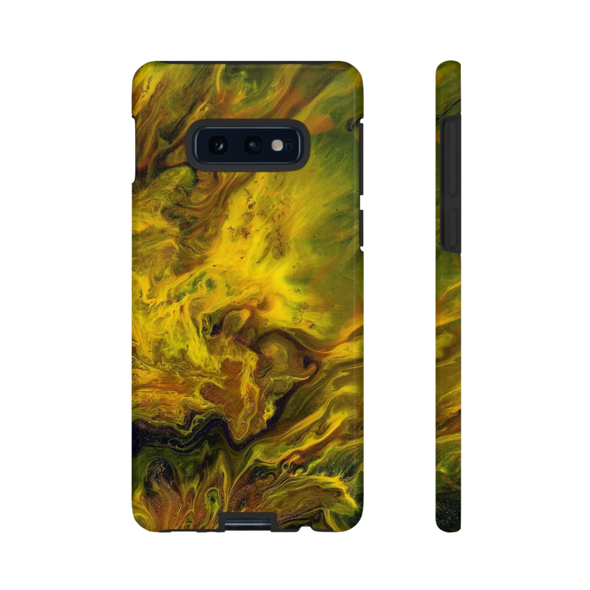 CASEBOB Phone Case Samsung Galaxy S10E / Glossy Yellow Ink Art Android Case (Protective)