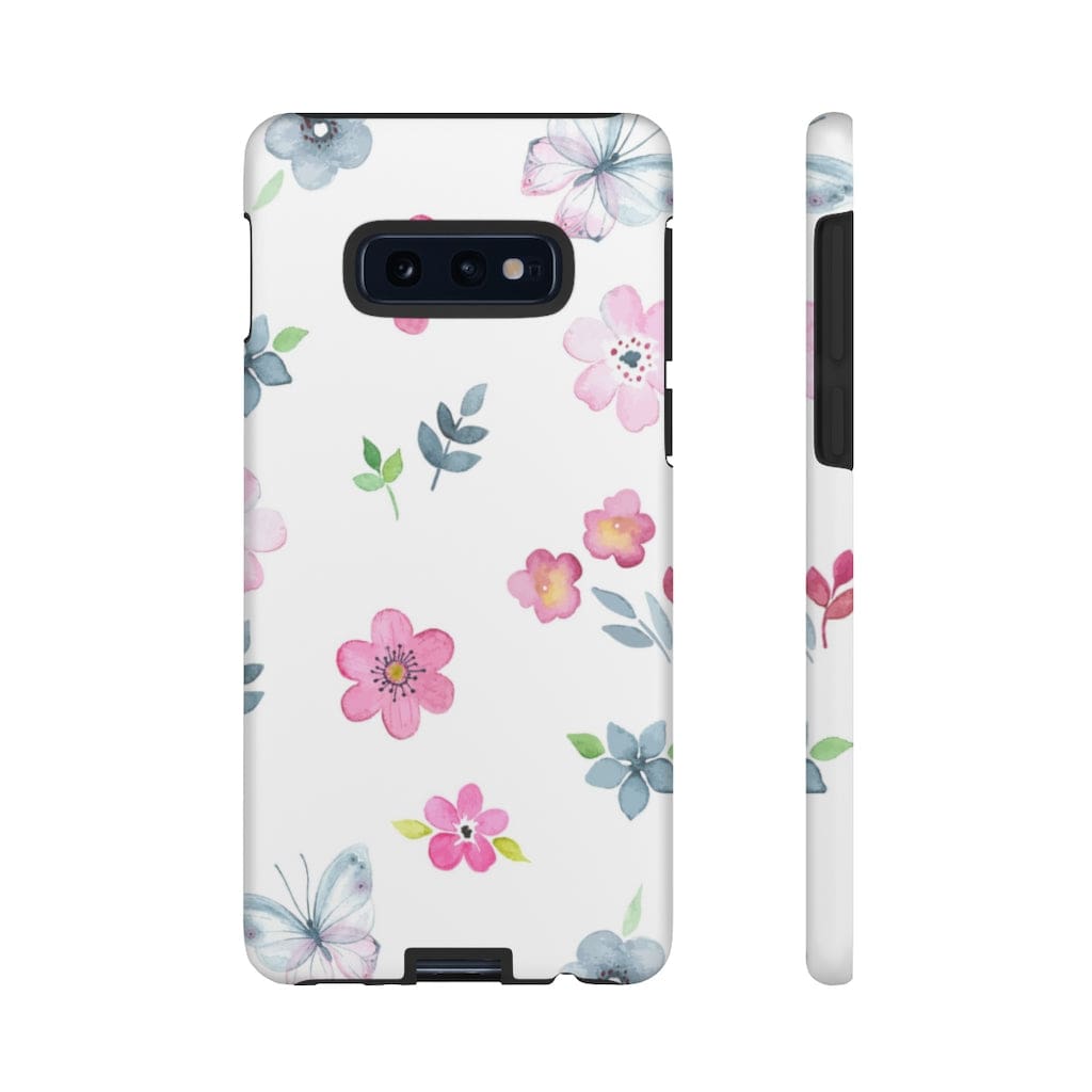 CASEBOB Phone Case Samsung Galaxy S10E / Matte Vintage flowers and butterflies Samsung Case (Protective)