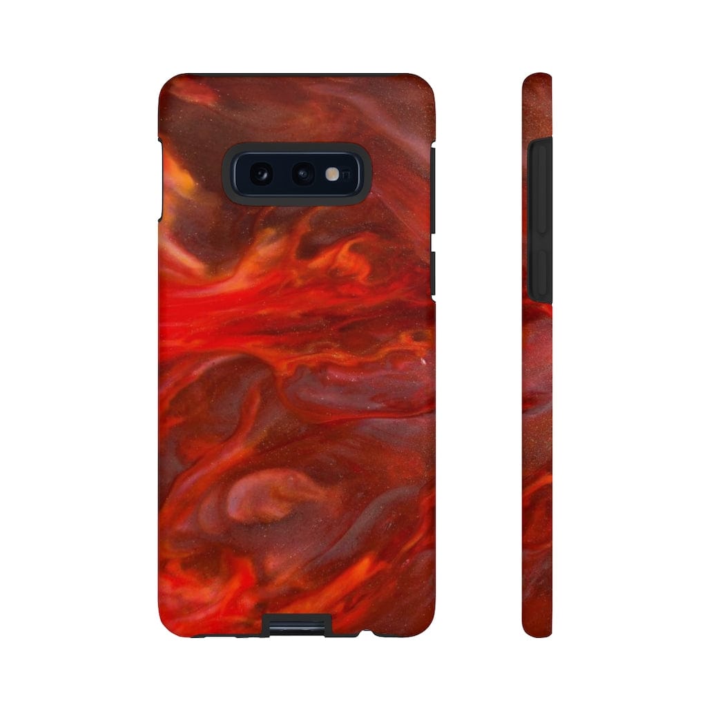 CASEBOB Phone Case Samsung Galaxy S10E / Matte Warm Flames Ink Art Android Case (Protective)