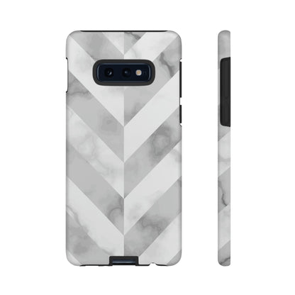 CASEBOB Phone Case Samsung Galaxy S10E / Matte White Herringbone Android Case (Protective)