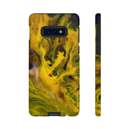 CASEBOB Phone Case Samsung Galaxy S10E / Matte Yellow Liquid Ink Art Android Case (Protective)