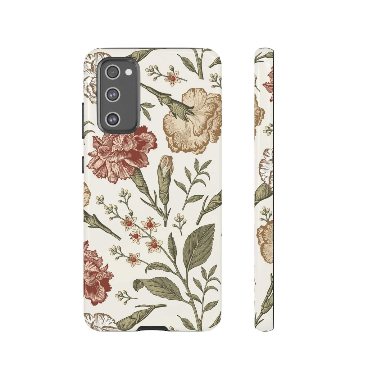 CASEBOB Phone Case Samsung Galaxy S20 FE / Glossy Carnation Vintage Flower Samsung Case (Protective)