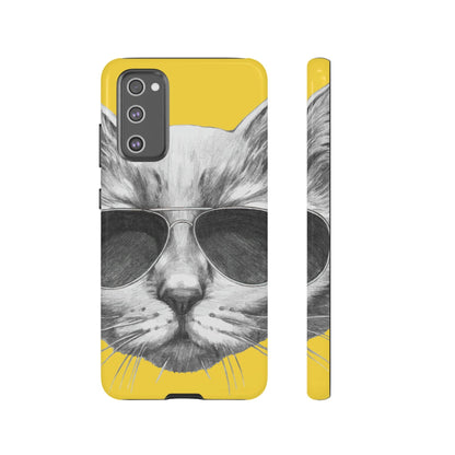 CASEBOB Phone Case Samsung Galaxy S20 FE / Glossy Cool Cat Portrait Android Case (Protective)