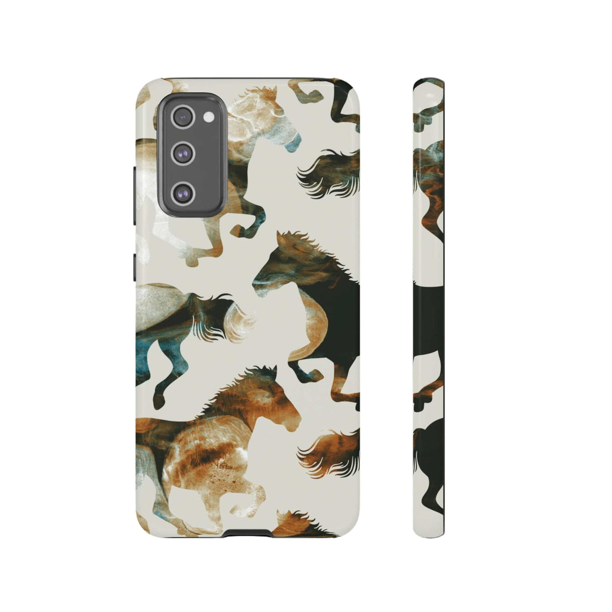 CASEBOB Phone Case Samsung Galaxy S20 FE / Glossy Tie Dye Horses Android Case (Protective)