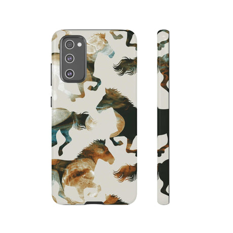 CASEBOB Phone Case Samsung Galaxy S20 FE / Glossy Tie Dye Horses Android Case (Protective)