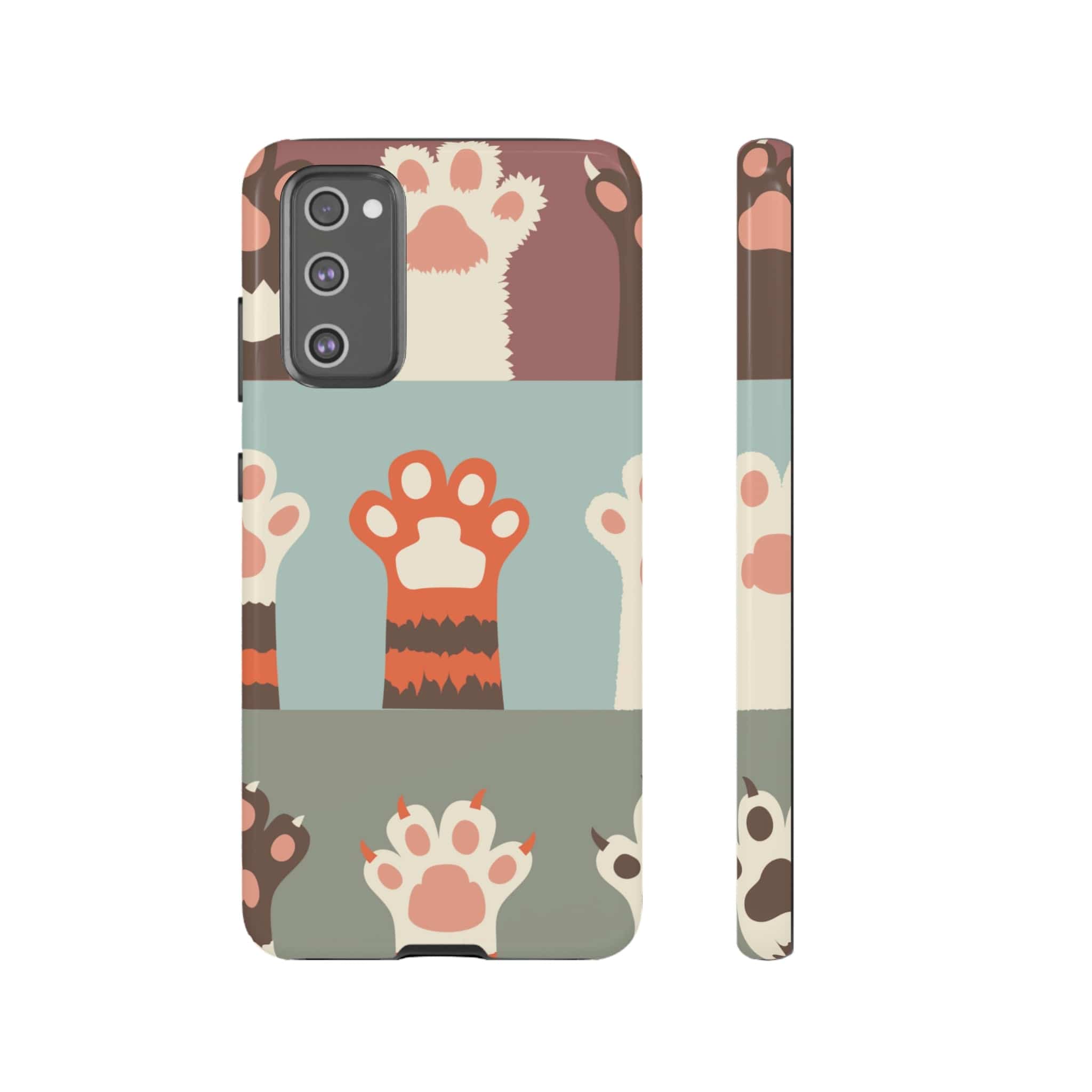 CASEBOB Phone Case Samsung Galaxy S20 FE / Glossy Vintage Cat Paw Android Case (Protective)