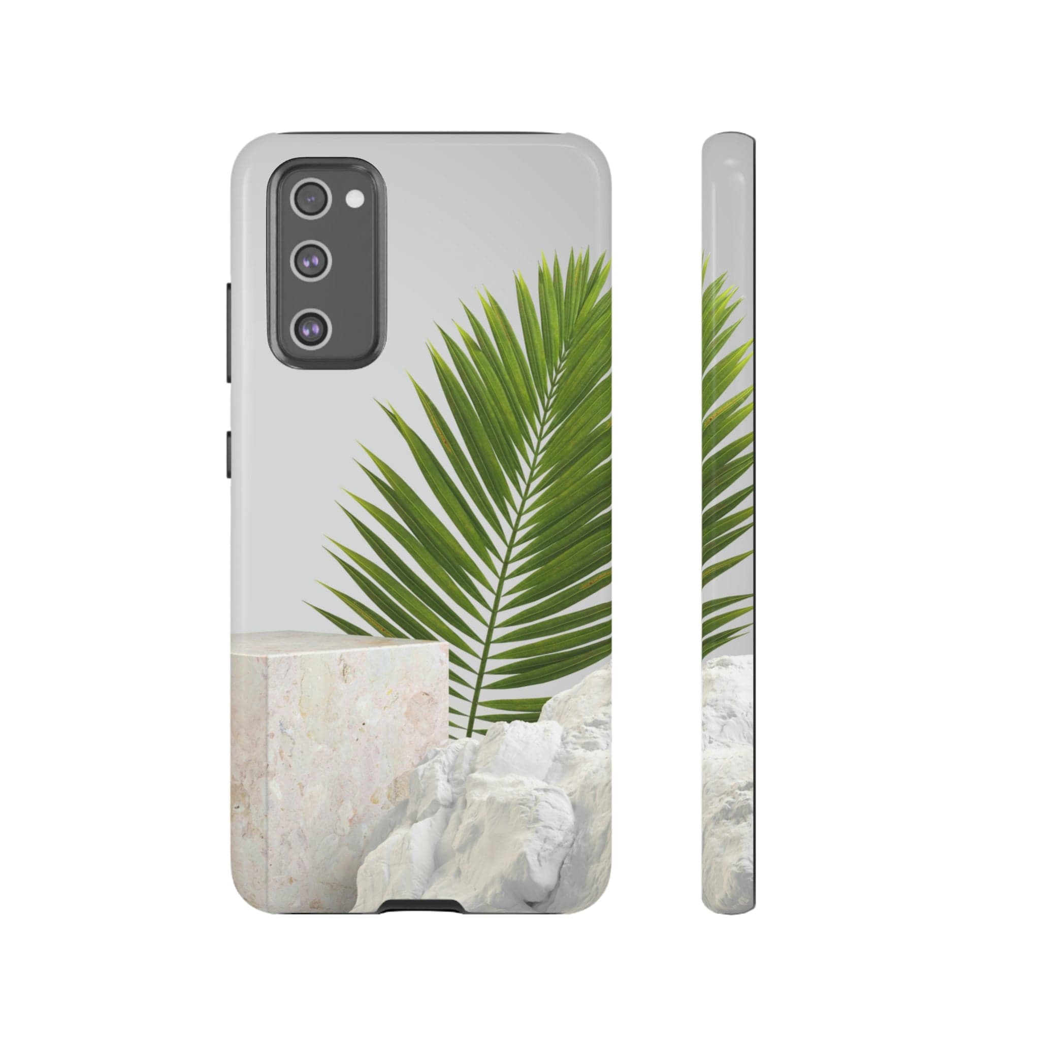 CASEBOB Phone Case Samsung Galaxy S20 FE / Glossy White Marble Android Case (Protective)