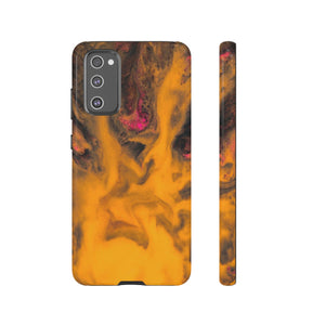 CASEBOB Phone Case Samsung Galaxy S20 FE / Glossy Yellow Flame Ink Art Android Case (Protective)