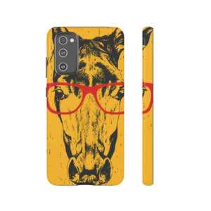 CASEBOB Phone Case Samsung Galaxy S20 FE / Glossy Yellow Horse Glasses Android Case (Protective)