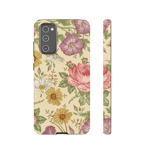 CASEBOB Phone Case Samsung Galaxy S20 FE / Glossy Yellow Vintage Flower Samsung Case (Protective)