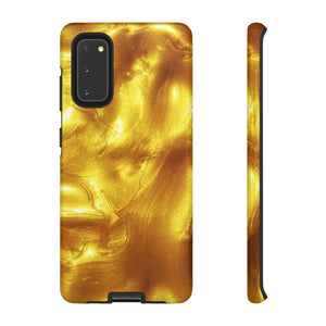 CASEBOB Phone Case Samsung Galaxy S20 / Glossy Liquid Gold Android Case (Protective)