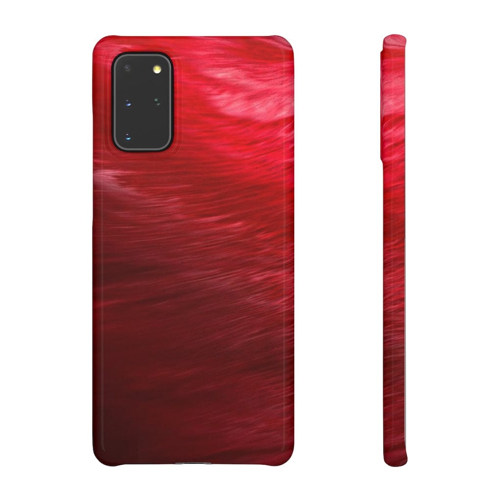 CASEBOB Phone Case Samsung Galaxy S20+ / Glossy Red Feather Ink Art Android Case (Slim)