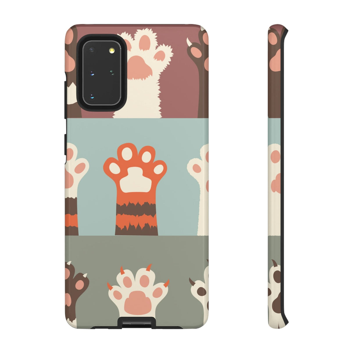 CASEBOB Phone Case Samsung Galaxy S20+ / Glossy Vintage Cat Paw Android Case (Protective)