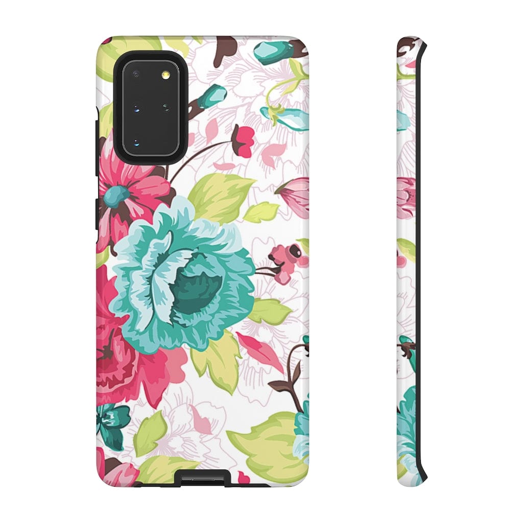 CASEBOB Phone Case Samsung Galaxy S20+ / Glossy Vintage Flowers Pattern Samsung Case (Protective)