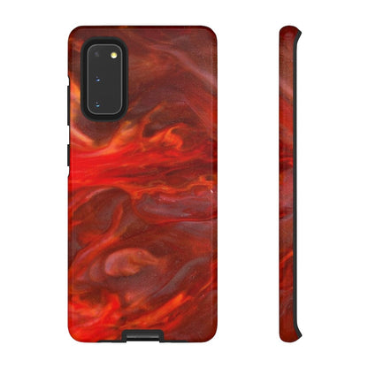 CASEBOB Phone Case Samsung Galaxy S20 / Glossy Warm Flames Ink Art Android Case (Protective)