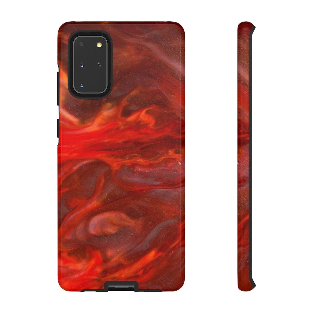 CASEBOB Phone Case Samsung Galaxy S20+ / Glossy Warm Flames Ink Art Android Case (Protective)