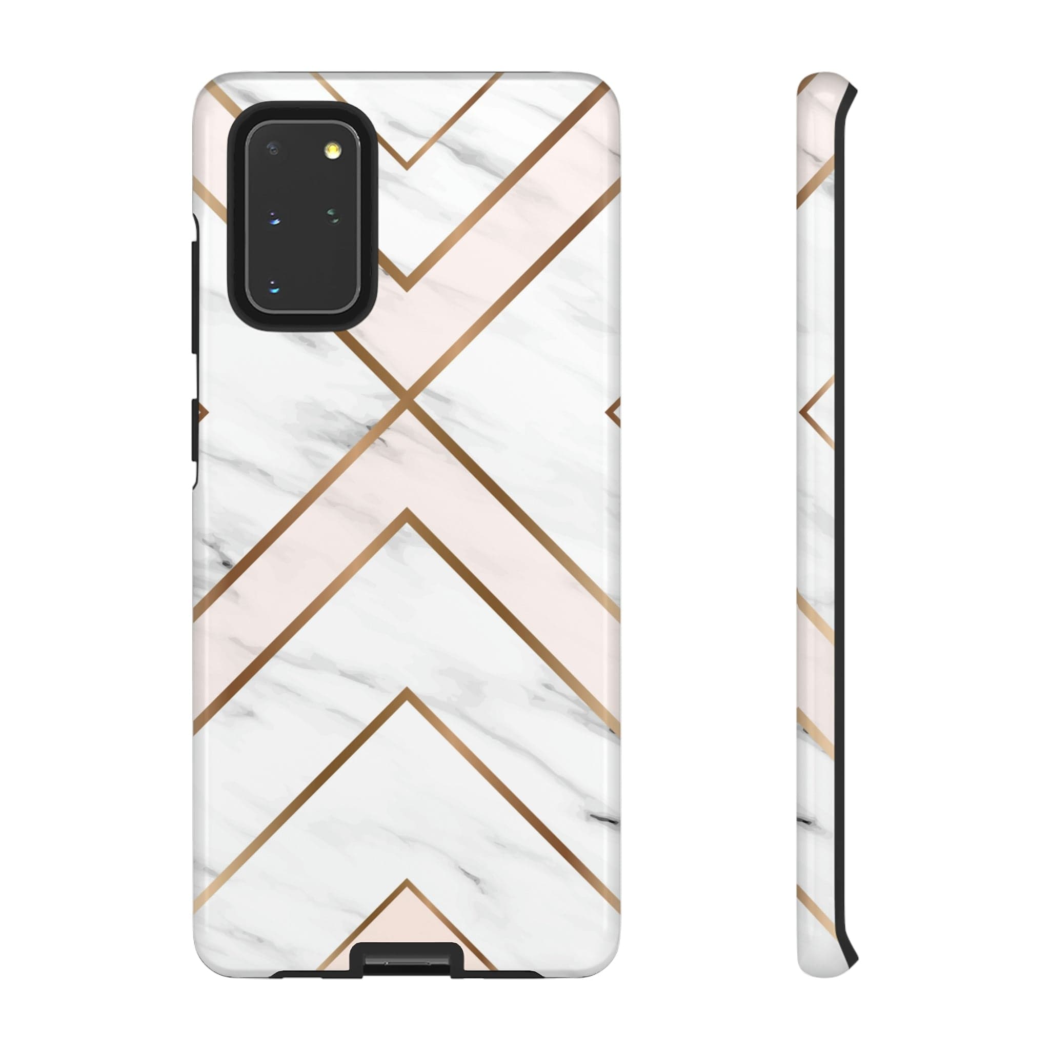 CASEBOB Phone Case Samsung Galaxy S20+ / Glossy White Marble Android Case (Protective)