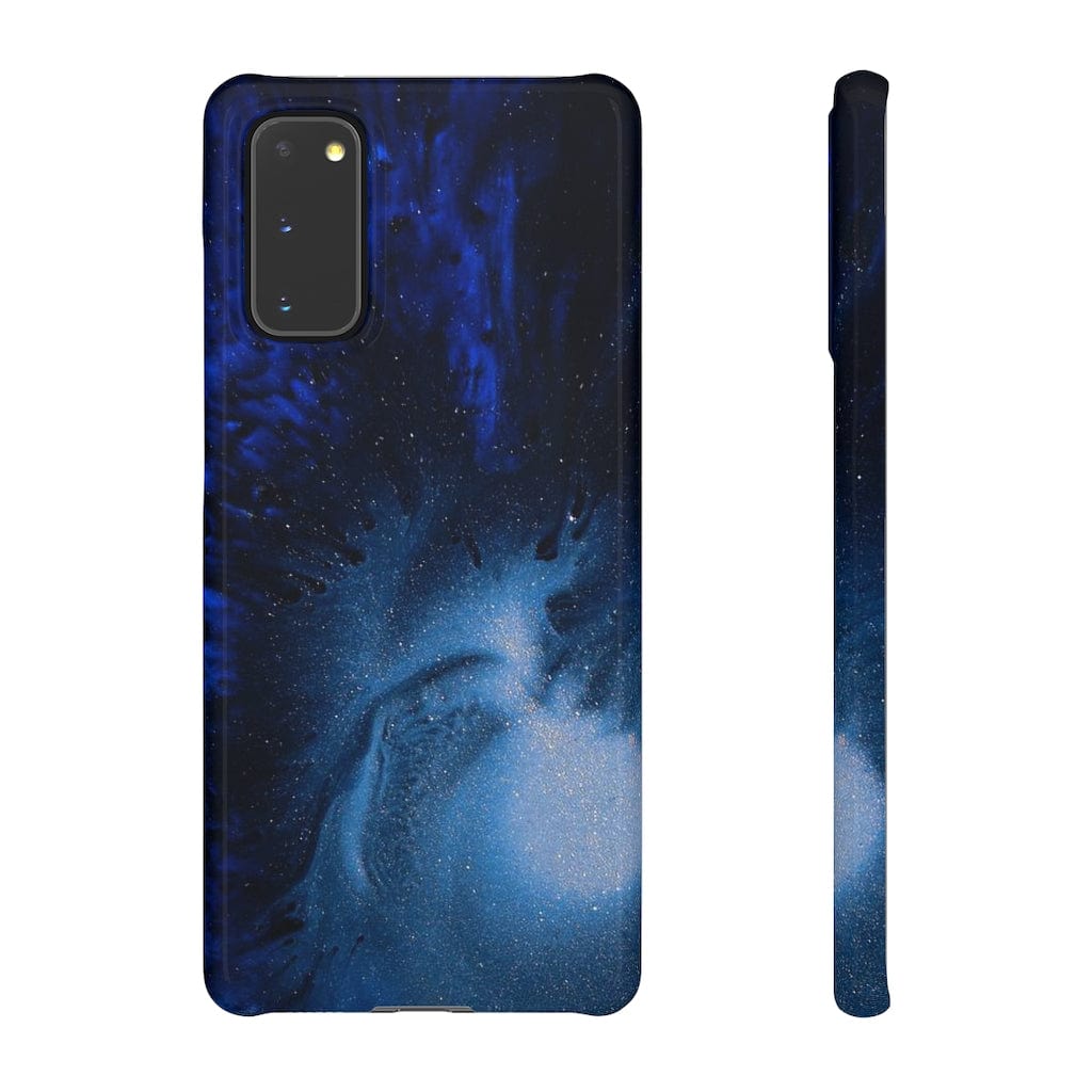 CASEBOB Phone Case Samsung Galaxy S20 / Glossy Winter Blue Ink Art  Android Case (Slim)