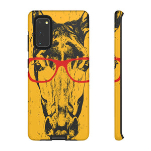 CASEBOB Phone Case Samsung Galaxy S20 / Glossy Yellow Horse Glasses Android Case (Protective)