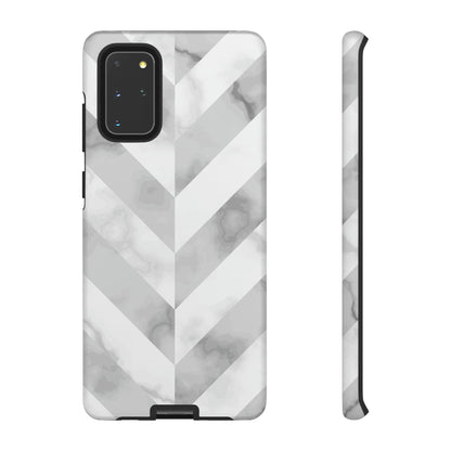 CASEBOB Phone Case Samsung Galaxy S20+ / Matte White Herringbone Android Case (Protective)