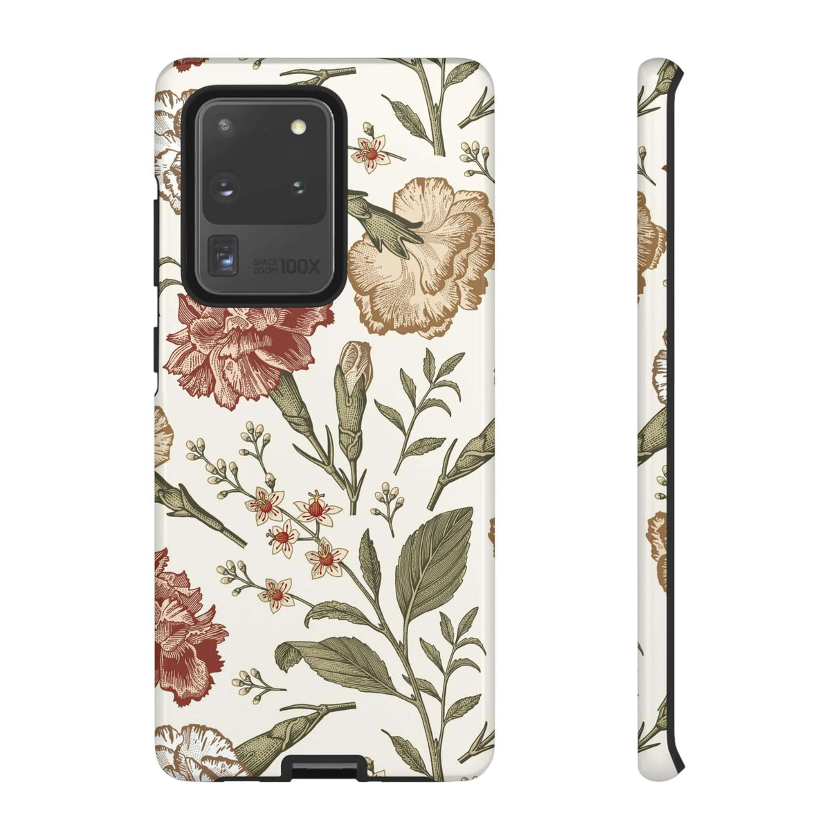 CASEBOB Phone Case Samsung Galaxy S20 Ultra / Glossy Carnation Vintage Flower Samsung Case (Protective)